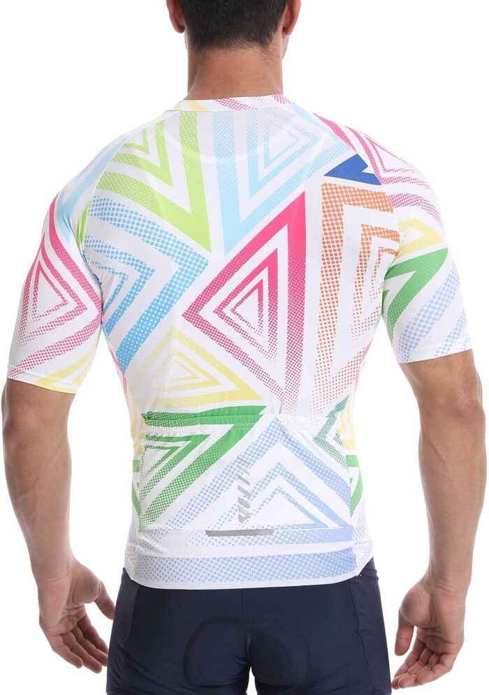 Wulibike Men's Cycling Jerseys Short Sleeve Bike Biking Shirts Full Zip with Pockets Road Bicycle Clothing - Image 2