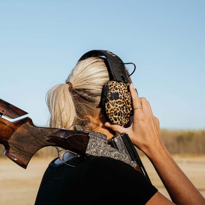 Walkers Razor Slim Shooter Electronic Folding Ear Protection Muffs, Tan Patriot - Image 7