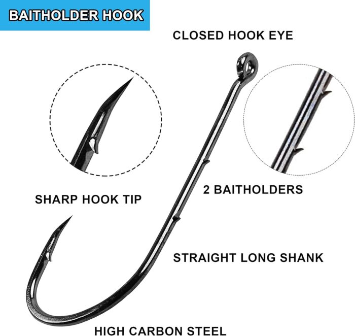 Fishing Tackle Kit, 160pcs Basic Bobbers and Hooks Assortment With Octopus Circle, Baitholder Hooks, Sinker Weights, Terminal Tackle Box for Trout Catfish Panfish - Image 3