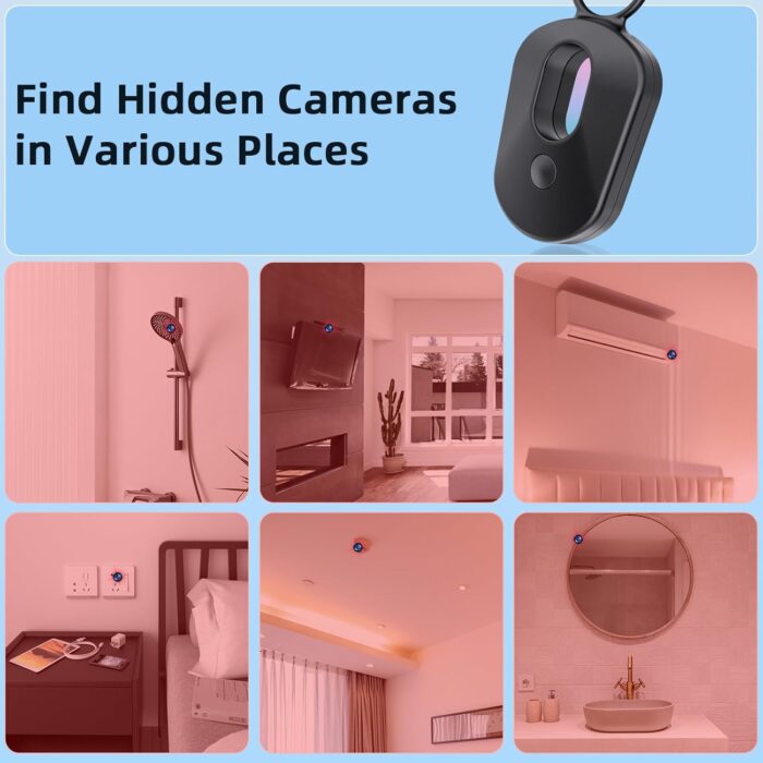 Hidden-Camera-Detectors [2025 Upgraded] Anti-Spy Anti-Bug Camera Detector Spy Camera Finder,720H Rechargeable Battery Infrared Scanning Portable for Travel,Hotel,Bathroom,Office,Car,AirBnb(1 Pack) - Image 5