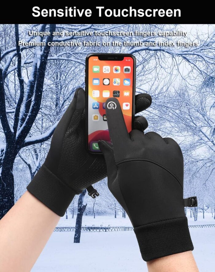 Winter Gloves for Men & Women - Touch Screen, Warm & Waterproof, Running, Cycling & Driving Gloves - Image 2