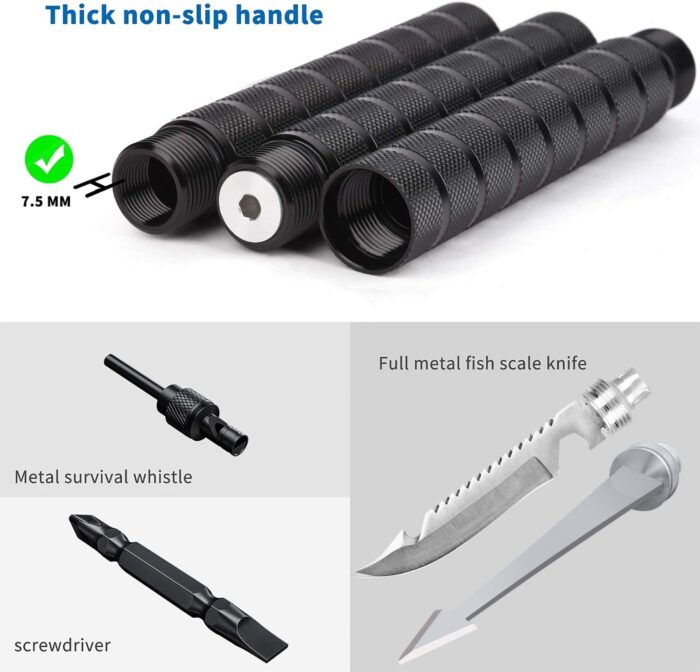 Survival Shovel Survival Axe, Camping Folding Shovels Hatchet with 19.2-37.8inch Lengthened Handle Enlarged Shovelhead High Carbon Steel with Storage Pouch for Camping Cycling Hiking - Image 7