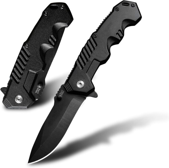 Pocket Folding Knife with Stainless Steel Point Lock Blade Knives and Lightweight Lockback Multi-Tool for Camping, Outdoor, Hunting，Survival and EDC