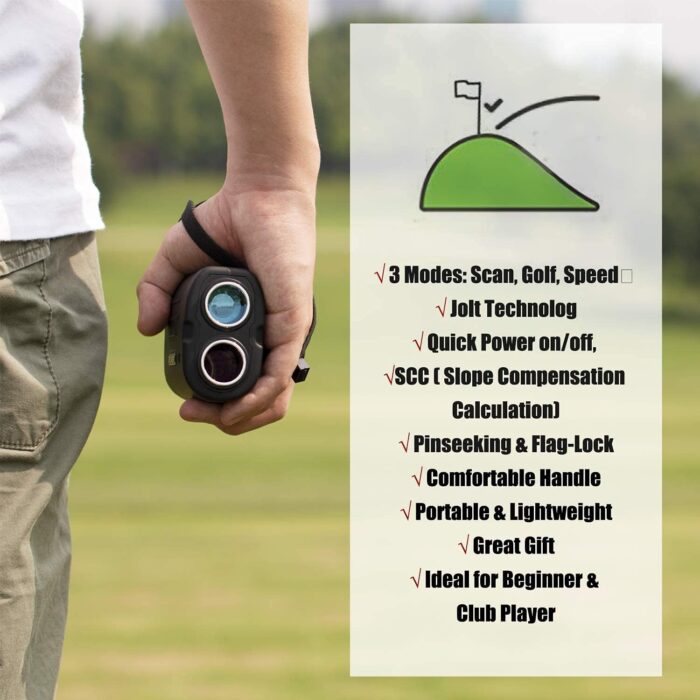 Gogogo Sport Vpro GS03 Laser Golf/Hunting Rangefinder, 1000/1200 Yards Laser Range Finder with 6X Magnification Ultra-Clear View, Lightweight, Slope, Pin-Seeker & Flag-Lock & Vibration - Image 7
