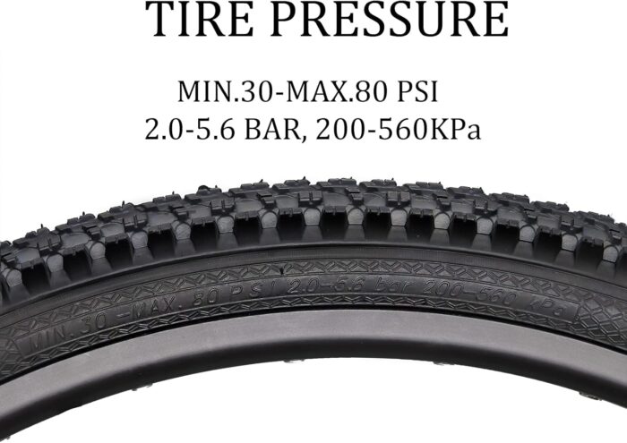 Hycline 2-Pack Mountain Bike Tires Set: 20/24/26/27.5-inch Folding Replacement Puncture-Resistant Bicycle Tires and Pair 20/24/26/27.5-inch Inner Tubes with Tire Levers for MTB Off-Road Bike - Image 4