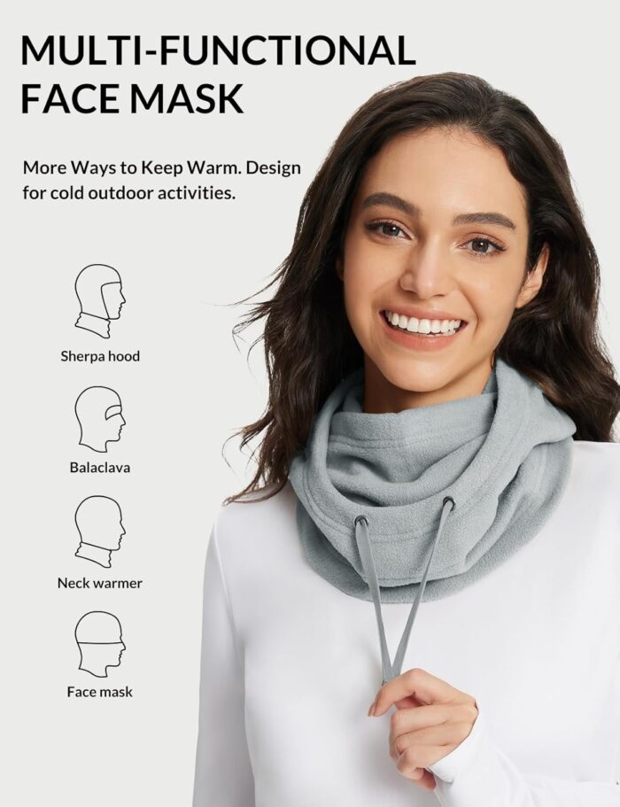 baleaf Fleece Balaclava Face Mask,Thermal Ski Mask for Men and Women,Winter Hats Face Cover Hood Cold Weather Gear. (2 Size) - Image 5