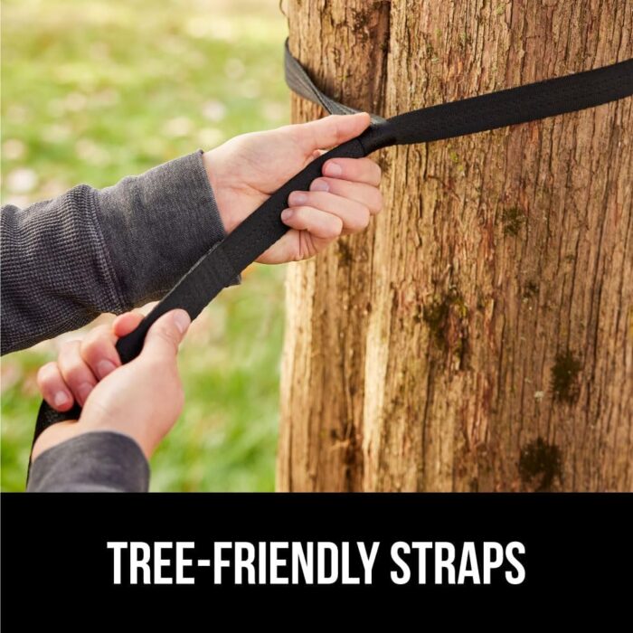 GORILLA GRIP Durable Portable Camping Hammock, Holds 500lbs with Heavy Duty Tree Straps, Comfortable Travel Swing, Camp Hammocks, Easy to Use and Install, Outdoor Essentials, Blue, 10x6.5 FT - Image 8