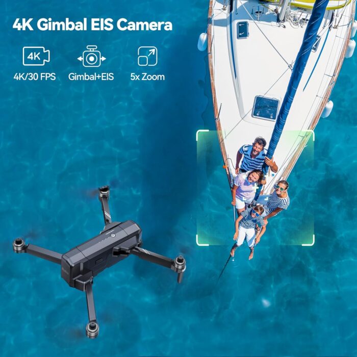 Ruko F11GIM2 Drones with Gimbal+EIS 4K Camera for Adults, 96 Min Long Flight Time16404ft Long Range FPV, Auto Return Home with GPS, Foldable Quadcopter, FAA Remote ID Compliant - Image 3