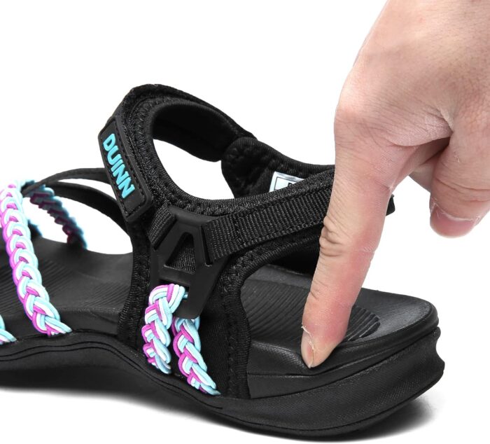 UBFEN Womens Hiking Sandals Sport Sandals Straps with Adjustable Hooks Arch Support Beach Vacation Casual Camping - Image 4