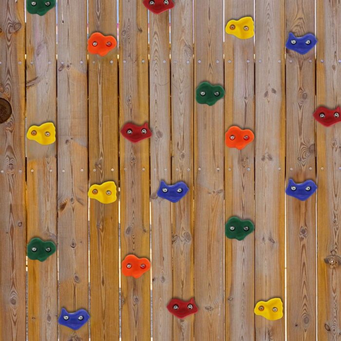 Ogrmar 25 PCS Rock Climbing Holds Set with Mounting Screws and Hardware for DIY Kids Indoor and Outdoor Play Set Use - Image 2