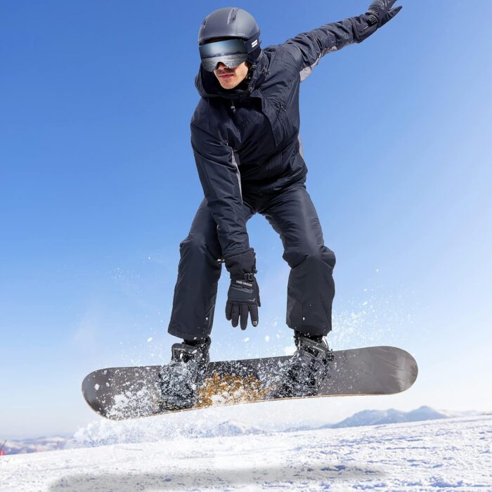 FREE SOLDIER Men's Insulated Waterproof Snow Bibs Ski Overalls - Image 7