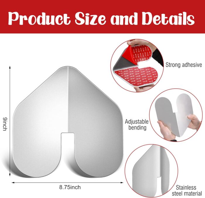DECOHS 2 Pcs Bow Guard for Boats- Stainless Steel Boat Bow Protector Notched- Bow Keel Guard with Adhesive for Protection Boats Ships from Wear and Scratches - Image 2