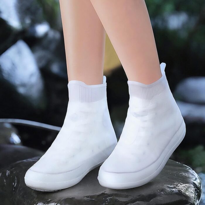 Rain Silicone Shoe Covers, Anti-Slip Wear-Resistant and Portable Waterproof Shoe Covers, for Outdoor Home Travel Rain Boots - Image 5