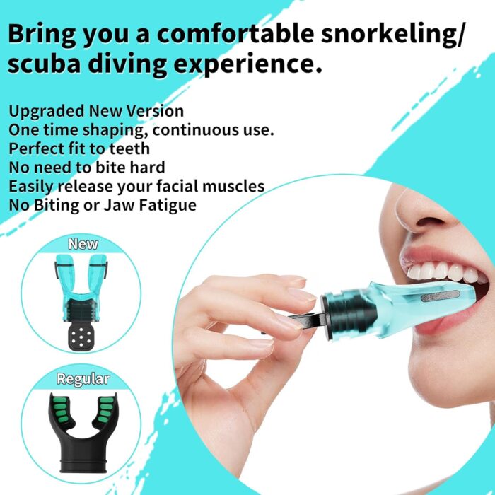 Moldable Scuba Diving Mouthpiece, TPE Snorkel Mouthpiece Regulator Replacement, Fits Scuba Equipment Standard Regulators Scuba Diving Accessories, Shapable Customized Mouthpiece Bite - Image 2