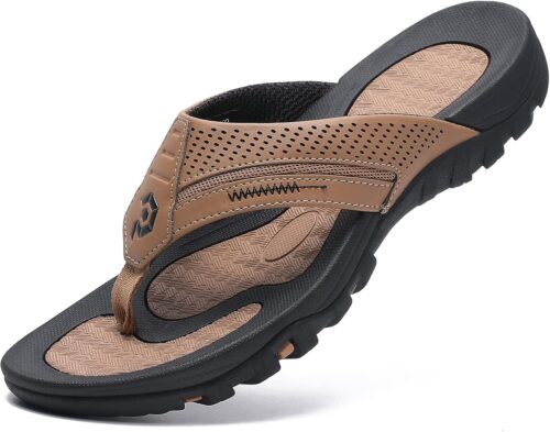 Men's Flip-Flops, Thongs Sandals Durable Comfort Slippers for Beach