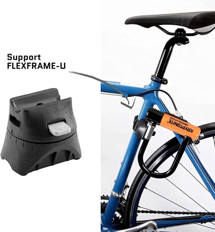 Kryptonite Evolution Mini-7 Bike U-Lock with Cable, Heavy Duty Anti-Theft Bicycle U Lock, 13mm Shackle and 10mm x4ft Length Security Cable with Mounting Bracket and Keys - Image 5