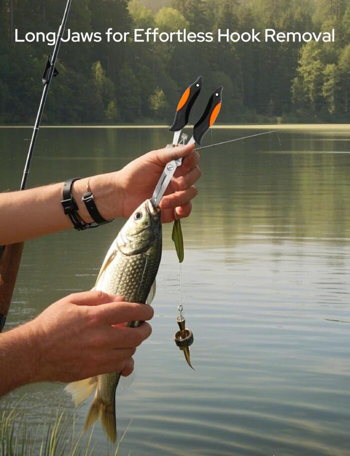 Fishing Gear Fishing Plier for Saltwater/Freshwater Stainless Steel Fishing Tool Kit for Men/Angler/Fisherman/Dad/Grandpa - Image 4