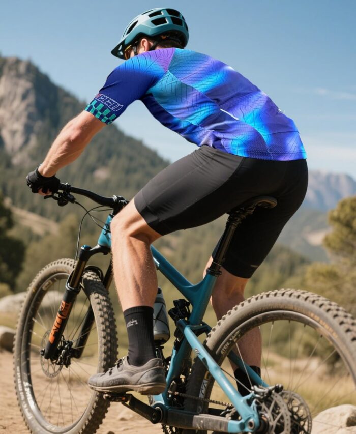 sponeed Men's Cycling Jerseys Tops Biking Shirts Short Sleeve Bike Clothing Full Zipper Bicycle Jacket with Pockets - Image 5