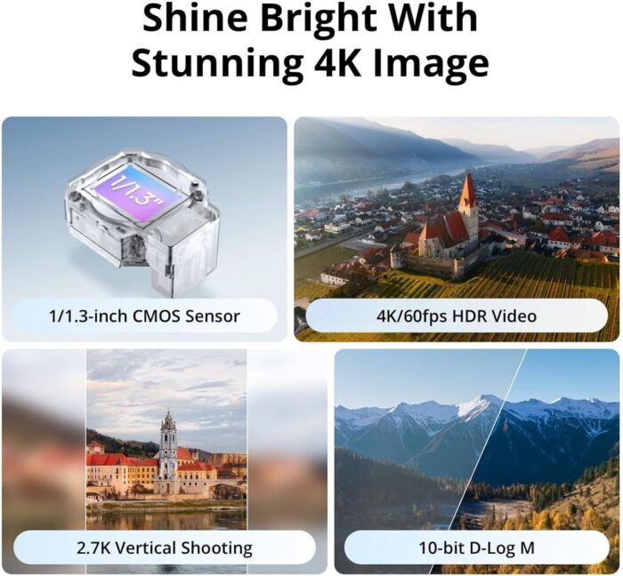 DJI Flip (RC-N3), Drone With 4K UHD Camera for Adults, Under 249 g, 3-Axis Gimbal Stabilization, 44000ft/13km Video Transmission, Palm Takeoff, Auto Return, 31-Min Flight Time, Intelligent Flight - Image 3