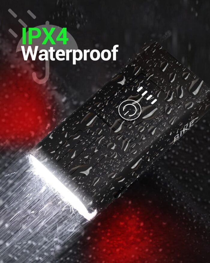 Victoper Bike Light, High Lumens Super Bright Bicycle Lite, 6+4 Modes USB Rechargeable Bike Headlight & Taillight Set, Waterproof Safety Bike Front & Rearlight for Road, Mountain, Night Riding - Image 7