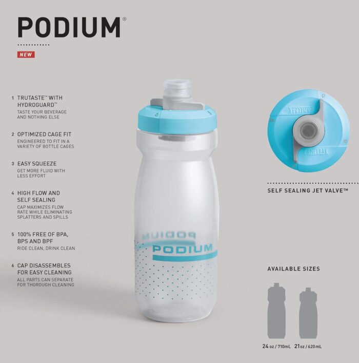 CamelBak Podium Bike Water Bottle 24oz, Black - Image 6