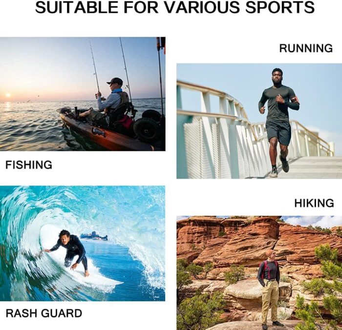 Willit Men's Sun Shirts UPF 50+ Rash Guard Long Sleeve Sun Protection Hoodie SPF UV Fishing Lightweight Athletic Running - Image 6