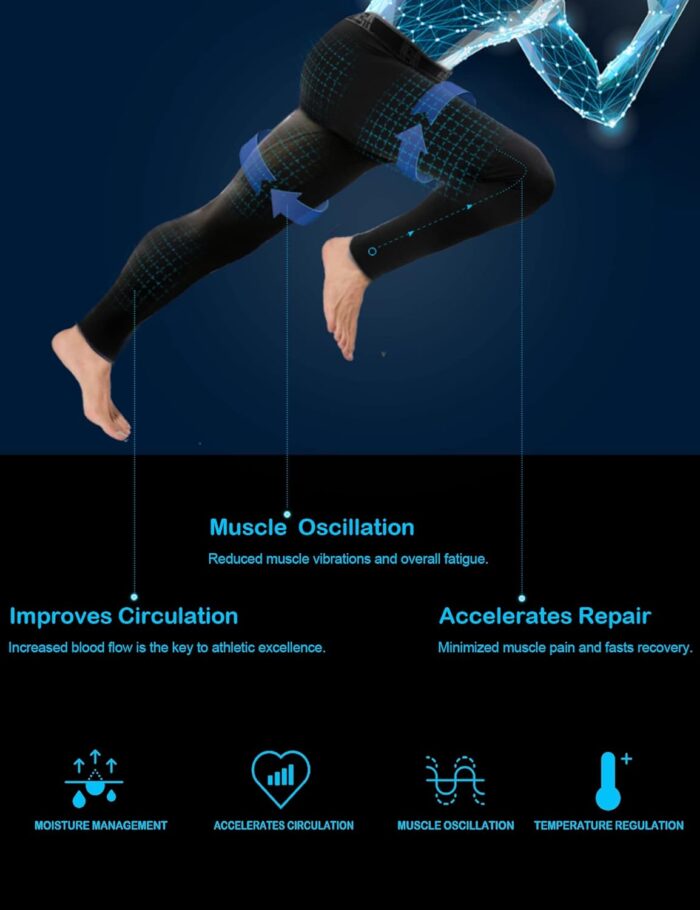 4 Pack Compression Pants Tights Leggings Men, Winter Baselayer for Running Workout Sports Yoga - Image 2