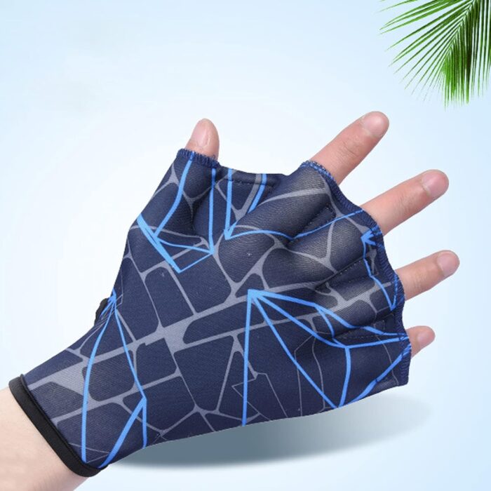Nylon Swimming Gloves Aquatic Swimming Webbed Gloves Water Training Hand Webbed Hands Webbed Flippers Swim Gear Gloves Fit Aquatic Training Swim Costume Dive Hand Equipment - Image 3