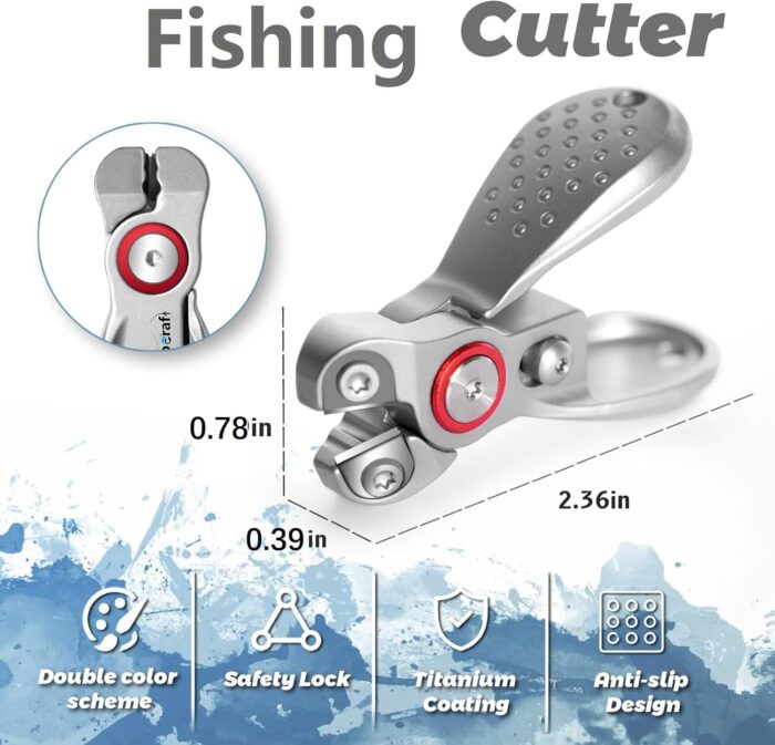 Portable Fishing Line Cutter Mini Stainless Steel Braid Line Remover Scissors Clipper Nippers Quick Fly Fishing Knot Tying Tool Accessories with Retractors Small Mono and Fluoro Lines Cutters - Image 5
