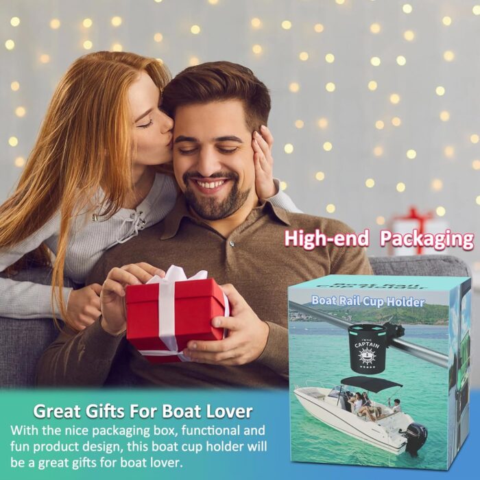 Marine Boat Rail Cup Holder, No Drilling Install On Bimini Top Conver Rail Or Pole, Grip Rail, Grab Bar, Boat Gifts for Boat Lover, Cup Holder for PWC, Jet Ski, Seadoo - Image 6
