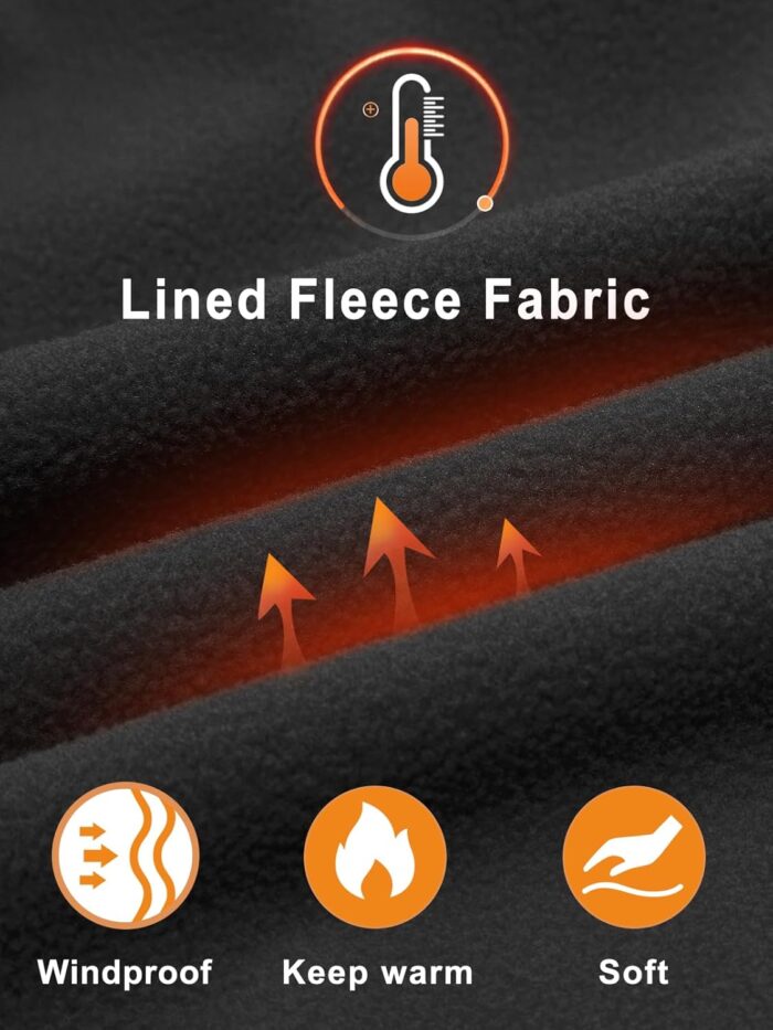 NORTHYARD Men's Fleece Lined Pants Athletic Workout Running Joggers Winter Warm Wind Sweatpants for Active Gym Track Jogging - Image 2