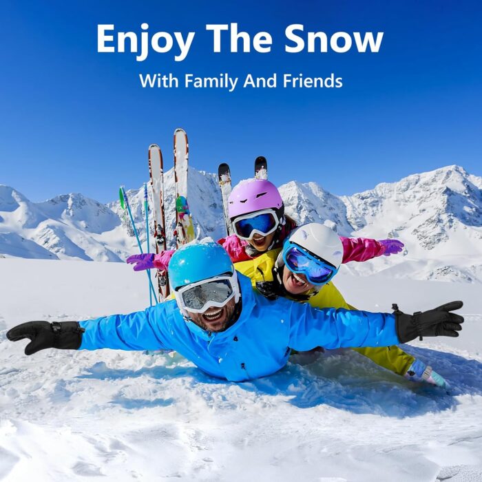 Ski Gloves, Warmest Waterproof and Breathable Snow Gloves for Cold Weather, Fits Both Men & Women,for Parent Child Kids Outdoor - Image 4