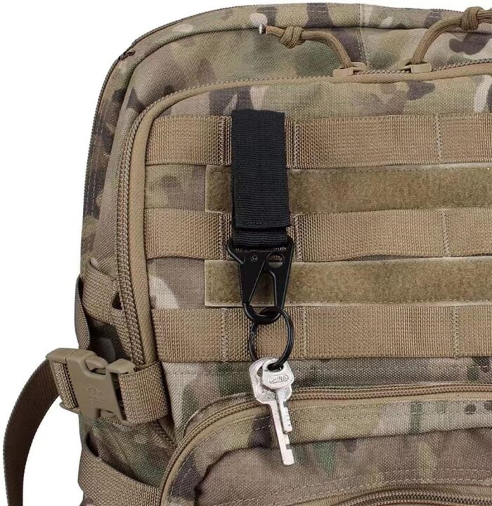 3 pieces Outdoor Tactics belt key clip Nonlocking Tactical Keychain Belt Clip Locking mountaineering carabiner strap Carabiner Clip - Image 4