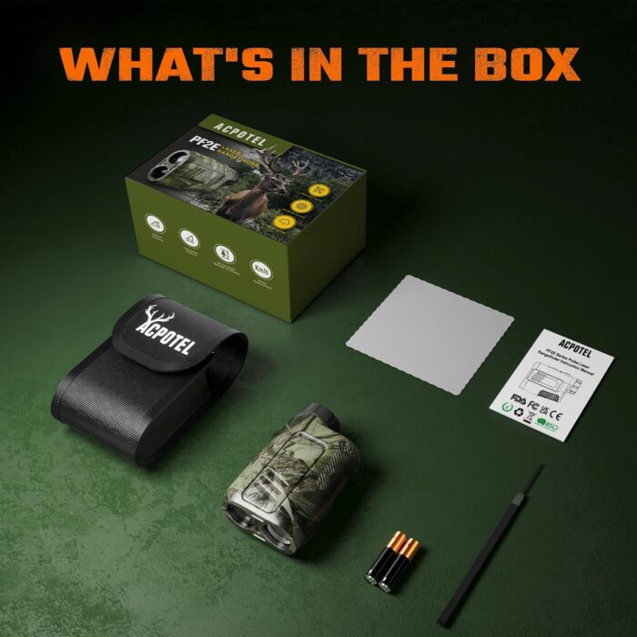 ACPOTEL Precision Hunting Range Finder, ±0.5yd Accuracy, 1000Yd Range, 6X Magnification, Rain & Fog Mode, 0.3s Instant Measurement | Lightweight Laser Range Finder for Hunting & Durable - Image 7