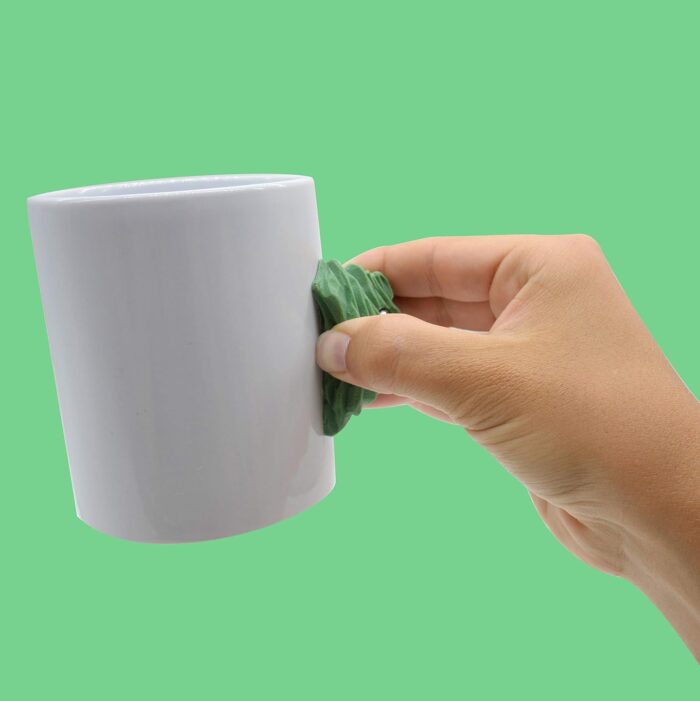 Rock Climbing Mug: Green 12 oz Coffee or Tea Cup with Realistic Hand Hold Grip for Climbers, Perfect for Enjoying a Beverage After Rock Climbing - Image 3
