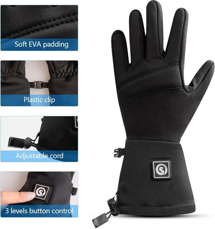 DAY WOLF Heated Glove Liners Electric Gloves for Men Women Rechargeable Battery Hand Warmer for Winter Sports Snow Biking Riding Skiing Cycling Hunting Snowboarding - Image 6