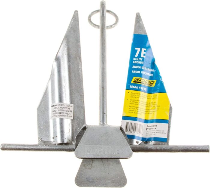 Seachoice Utility Anchor with Slip Ring Shank – Hot-Dipped Galvanized Steel or PVC Coated – Multiple Sizes - Image 4