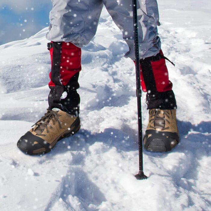 Aliglow Ice Snow Grips Over Shoe/Boot Traction Cleat Spikes Anti Slip Footwear - Image 5