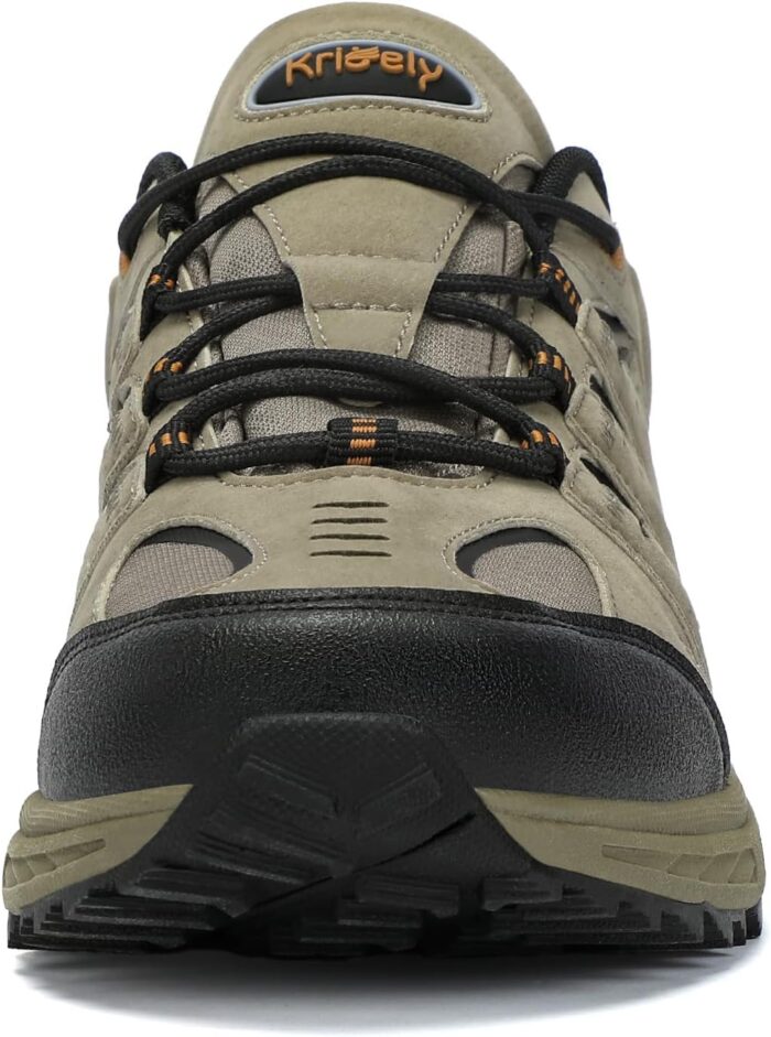 Kricely Men's Low Top Hiking Shoes Waterproof Suede Lightweight Anti Slip Trekking Shoes for Outdoor Trailing Camping Backpacking Running Walking - Image 6