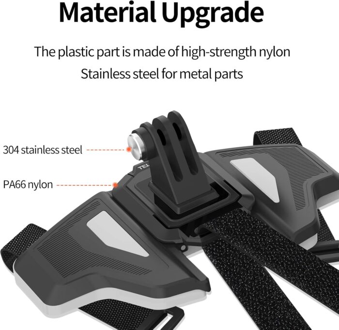 Helmet Chin Mount, Motorcycle Dirt Bike Bicycle Strap Holder Clamp Quick Release Mounts Accessories for GoPro Max Hero 13 Hero 12 11 10 9 8 7 6 5 Insta360 X3 GO3 Ace Pro DJI Action 3 4 Osmo Pocket 3 - Image 2