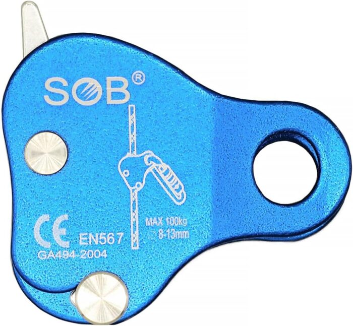 Climbing Fall Protection Belay Device with Ascender - Aluminum Magnesium Alloy Rope Grab Clamp for Rock Climbing, Mountaineering, Arborist, Rescue & Aerial Work - Image 7