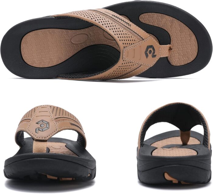 Men's Flip-Flops, Thongs Sandals Durable Comfort Slippers for Beach - Image 3