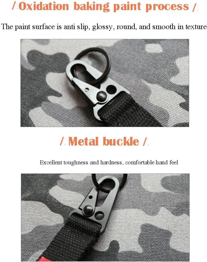 3 pieces Outdoor Tactics belt key clip Nonlocking Tactical Keychain Belt Clip Locking mountaineering carabiner strap Carabiner Clip - Image 6