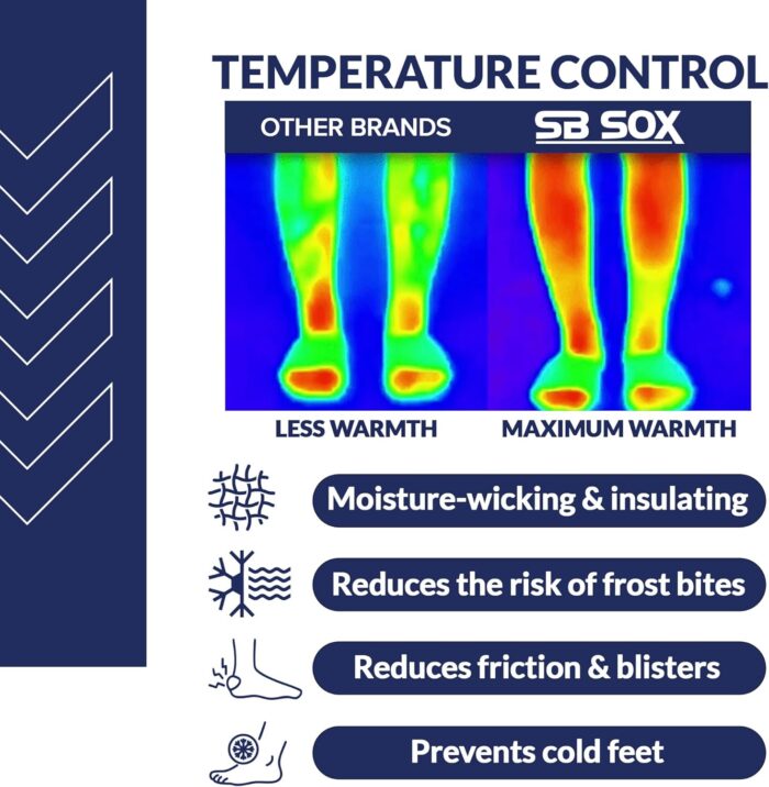 SB SOX Merino Wool Ski Socks for Men Women & Kids (2 Pairs) - Warm Thermal Socks for All-Day Winter Wear - Image 3