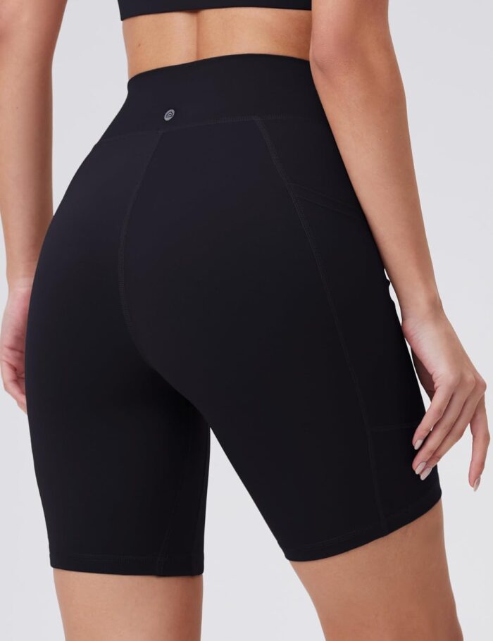 Biker Shorts for Women with Pockets, 5"/8" Spandex Workout Shorts, Lightweight for Summer Cycling Running Yoga Gym - Image 3