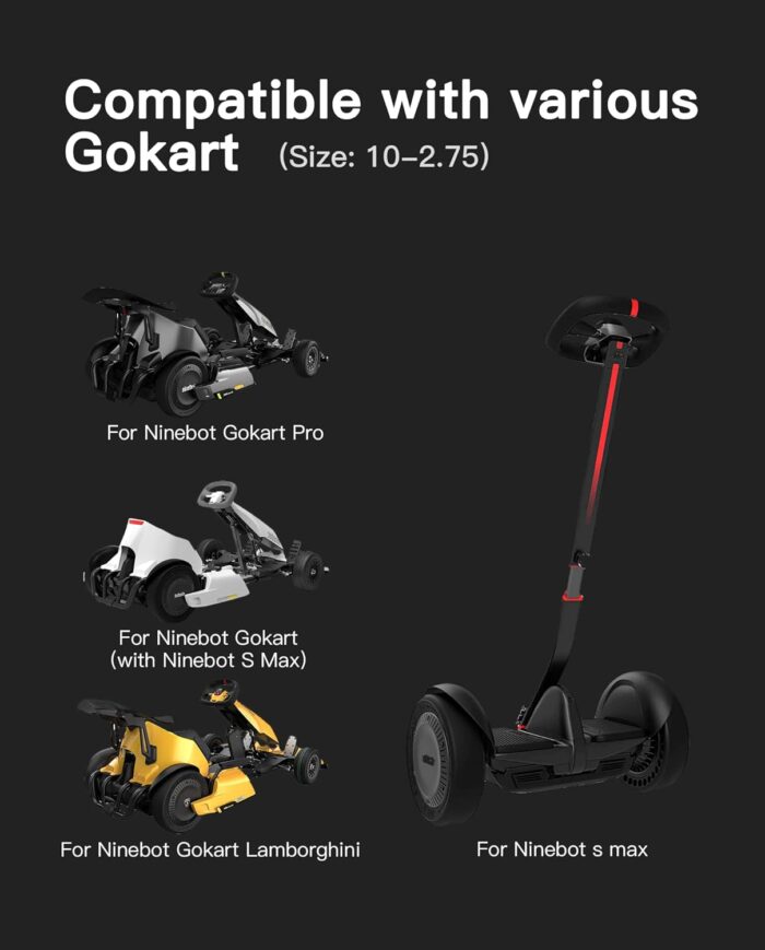 Electric GoKart Pro / Pro2 and Gokart Bundle Rear Tire Compatible with Ninebot by Segway Gokart Kit(with Ninebot S Max), Go Kart Pro 2 Quick Release Sports Drift Tires Original Accessories - Image 6