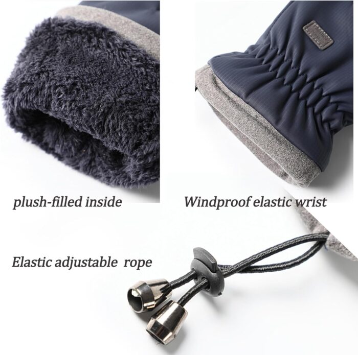 Cold-Weather-Motorcycle-Gloves-Outdoor-Sports-Snow-Ski-Mittens for Men - Image 4