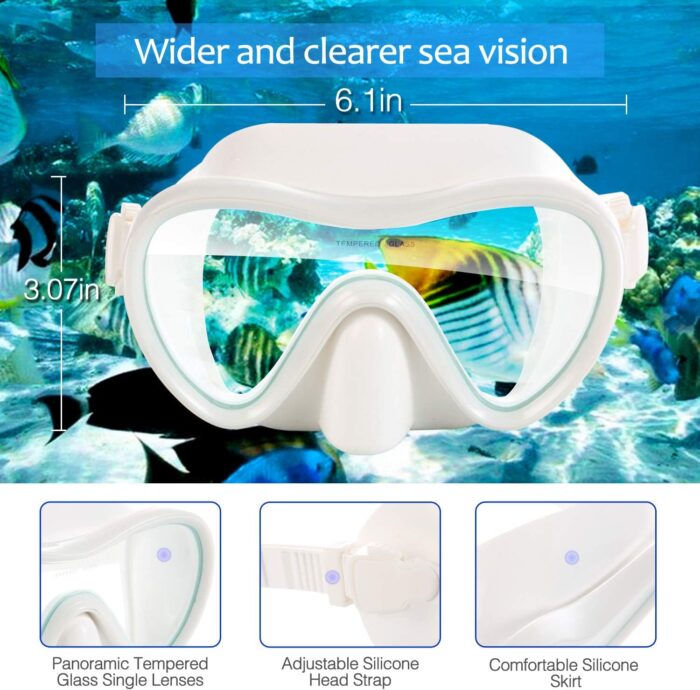 Supertrip 2024 Snorkeling Gear for Adults, Anti-Fog Snorkel Set, Tempered Glass Snorkel Mask Adult, Anti-Leak Snorkel Snorkeling Gear, Scuba Diving Mask and Snorkel for Women Men Youth - Image 4