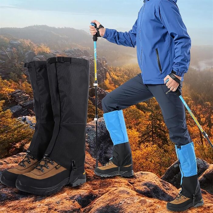 Leg Gaiters for Hiking Boots,900D Waterproof Hunting Hiking Gaiters Adjustable Snow Boot Gaiters for Climbing, Dirt-Proof Ripstop Shoe Gaiters for Men Women,Durable Snake Gaiters - Image 6