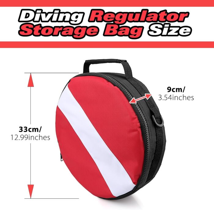 Portable Scuba Regulator Bag, Professional Diving Travel Bags Protective Gear Carry Handbag with Adjustable Shoulder Strap for Divers - Image 7